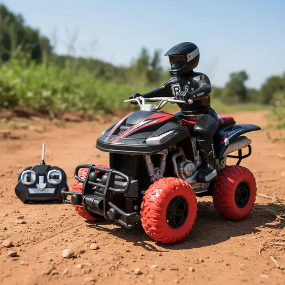 Cuatrimoto Rc Batería Recargable Con Control Juguete  Niños 3