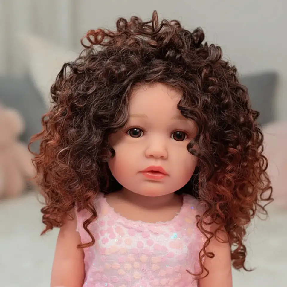 Muñeca 54cm Bebé Crespa Realista Silicona Cuerpo Blando 7