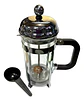 Prensa Francesa Cafe +cuchara Vidrio 350ml Filtro Acero Lujo Negro - Miniatura 4