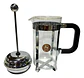Prensa Francesa Cafe +cuchara Vidrio 350ml Filtro Acero Lujo Negro - Miniatura 6