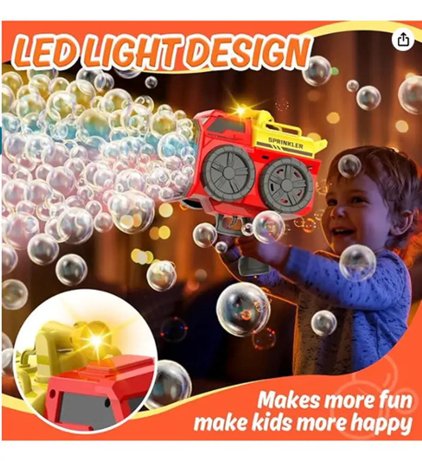 Pistola Lanzador Burbujero Eléctrico Usb Liquido Burbujas 9