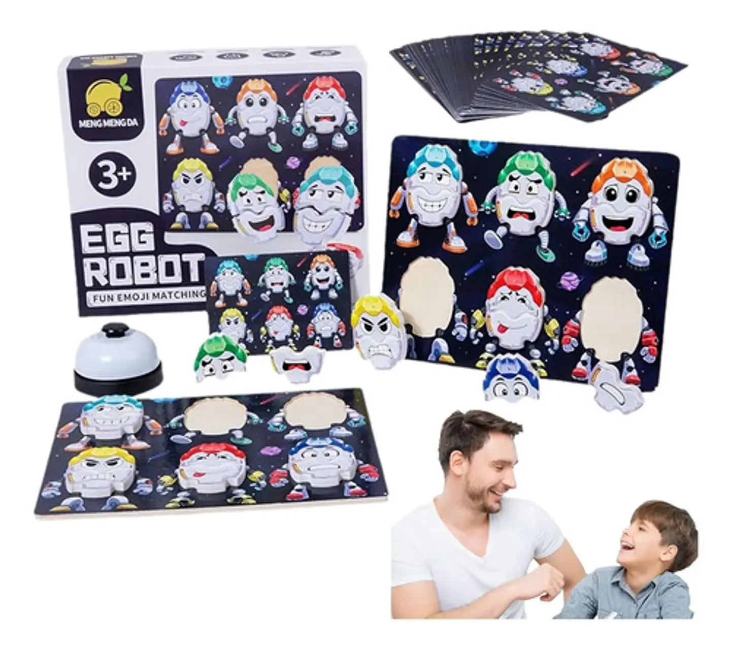 Juego De Mesa Huevos Robot Meng Meng Da De Pares Para Niños 7