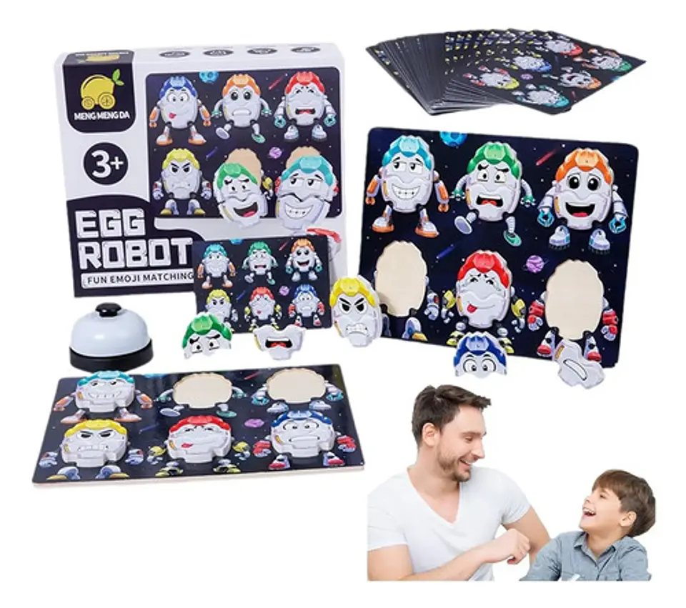 Juego De Mesa Huevos Robot Meng Meng Da De Pares Para Niños 7