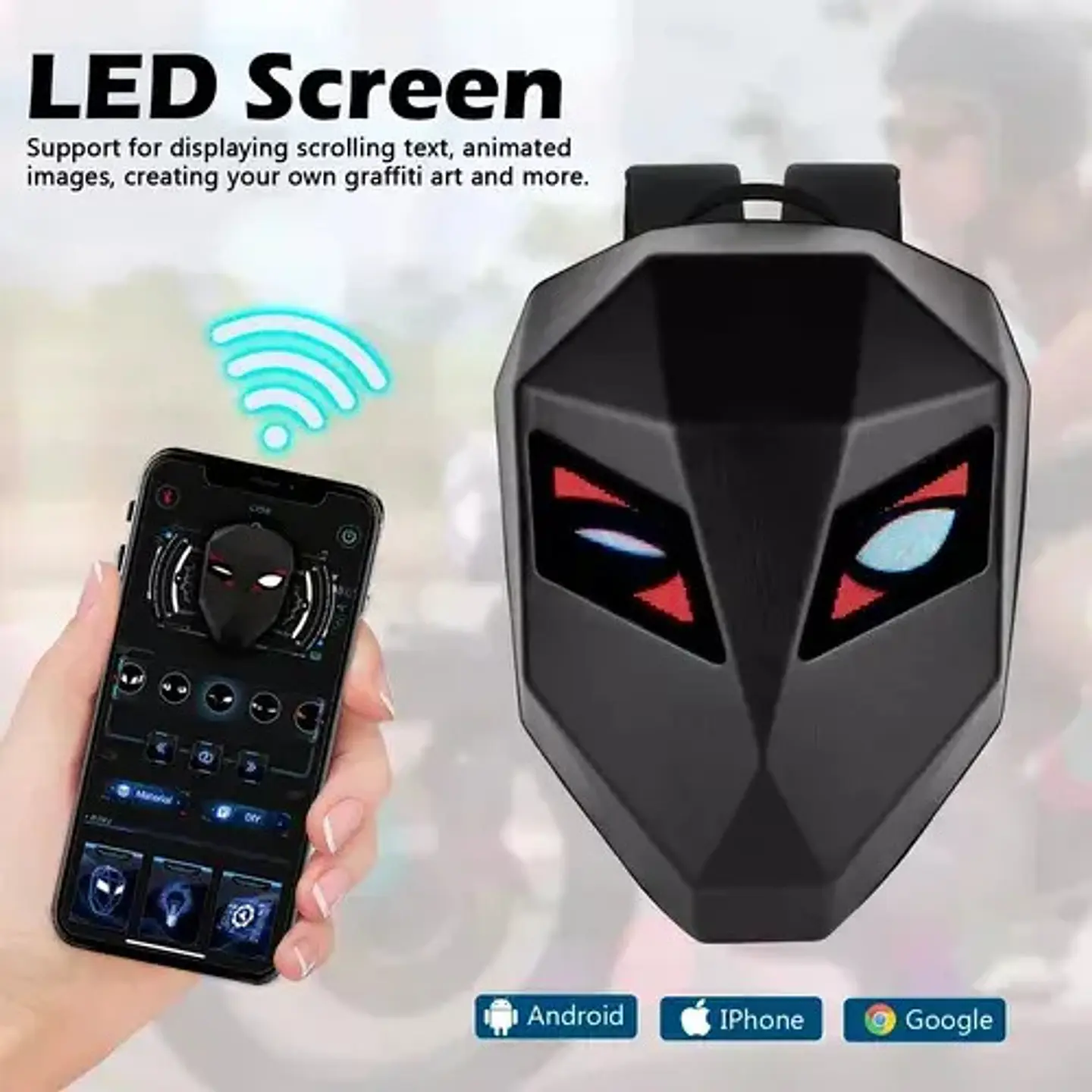 Maleta Rígida Para Moto Fibra De Carbono Con Luces Led 5