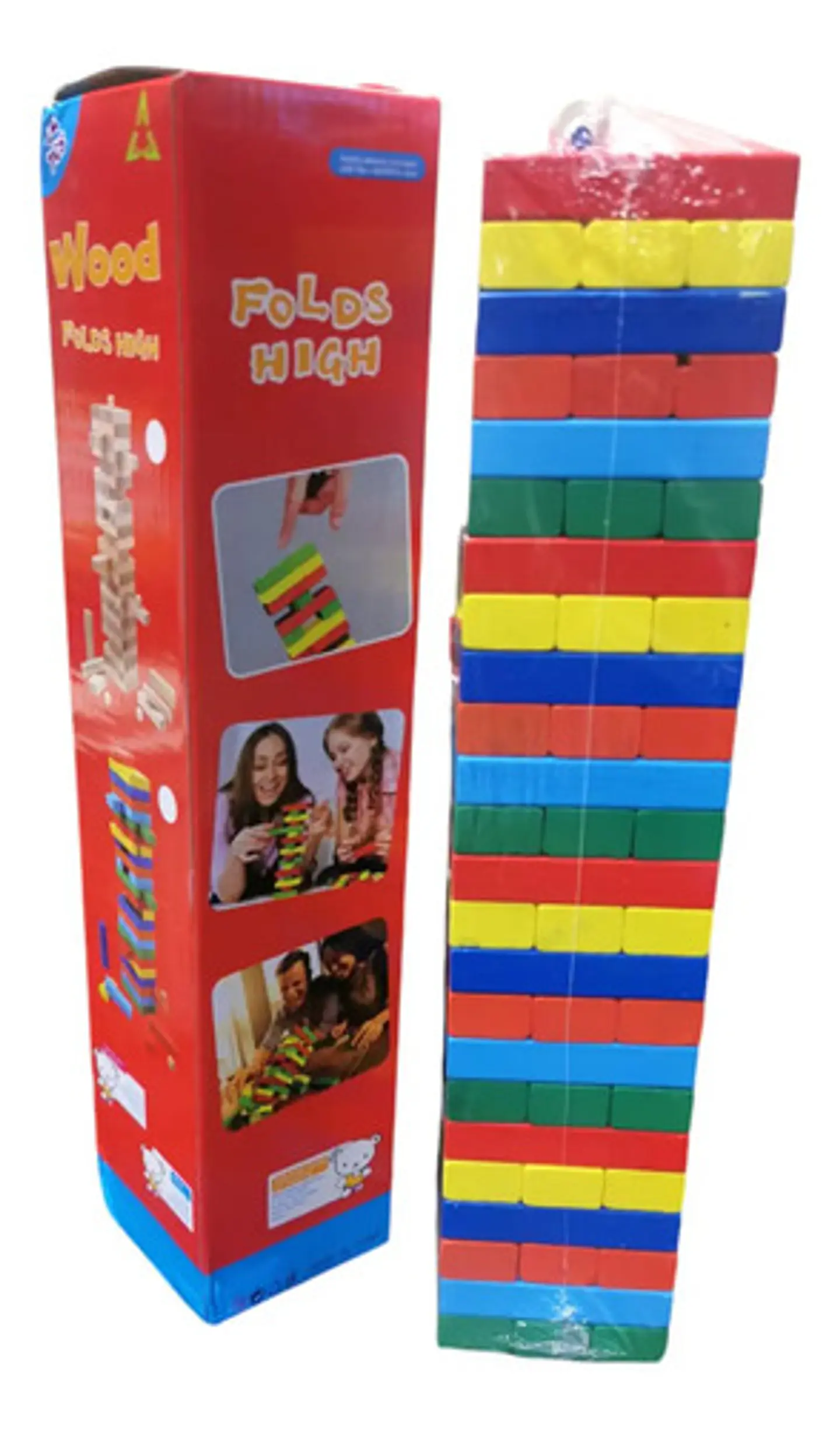 Juego Torre Madera Bloques Mazis 72 Pc Colores Numeros Dados 1