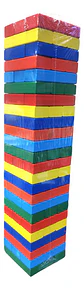 Juego Torre Madera Bloques Mazis 72 Pc Colores Numeros Dados - Miniatura 3
