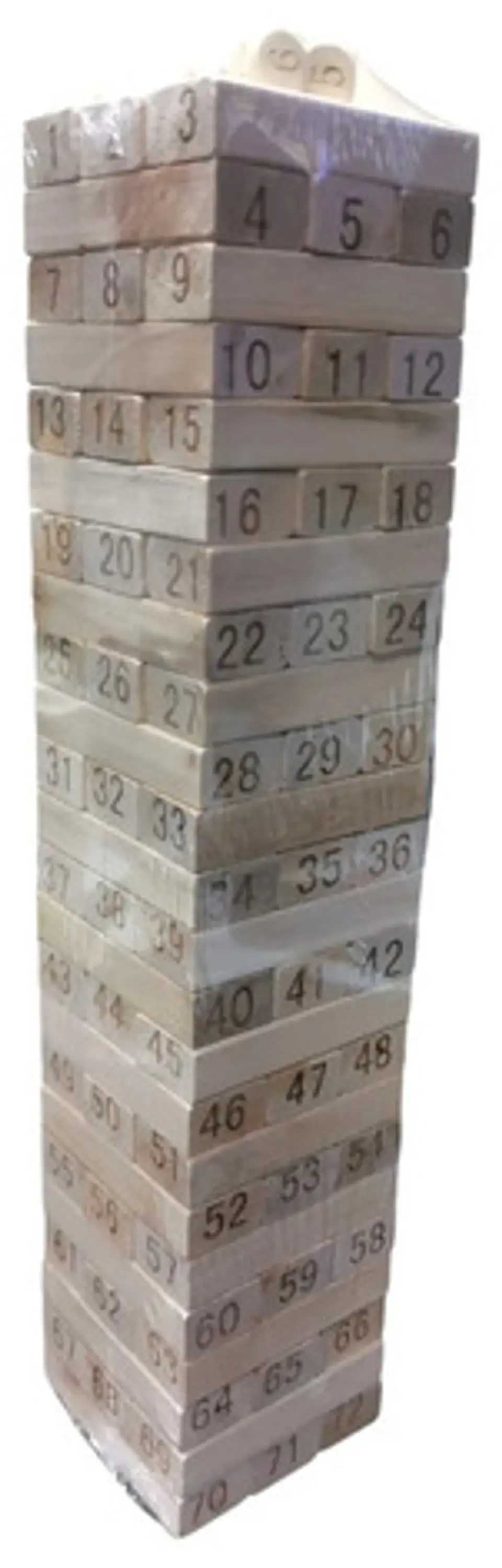 Juego Torre Madera Bloques Mazis 72 Pc Colores Numeros Dados 7