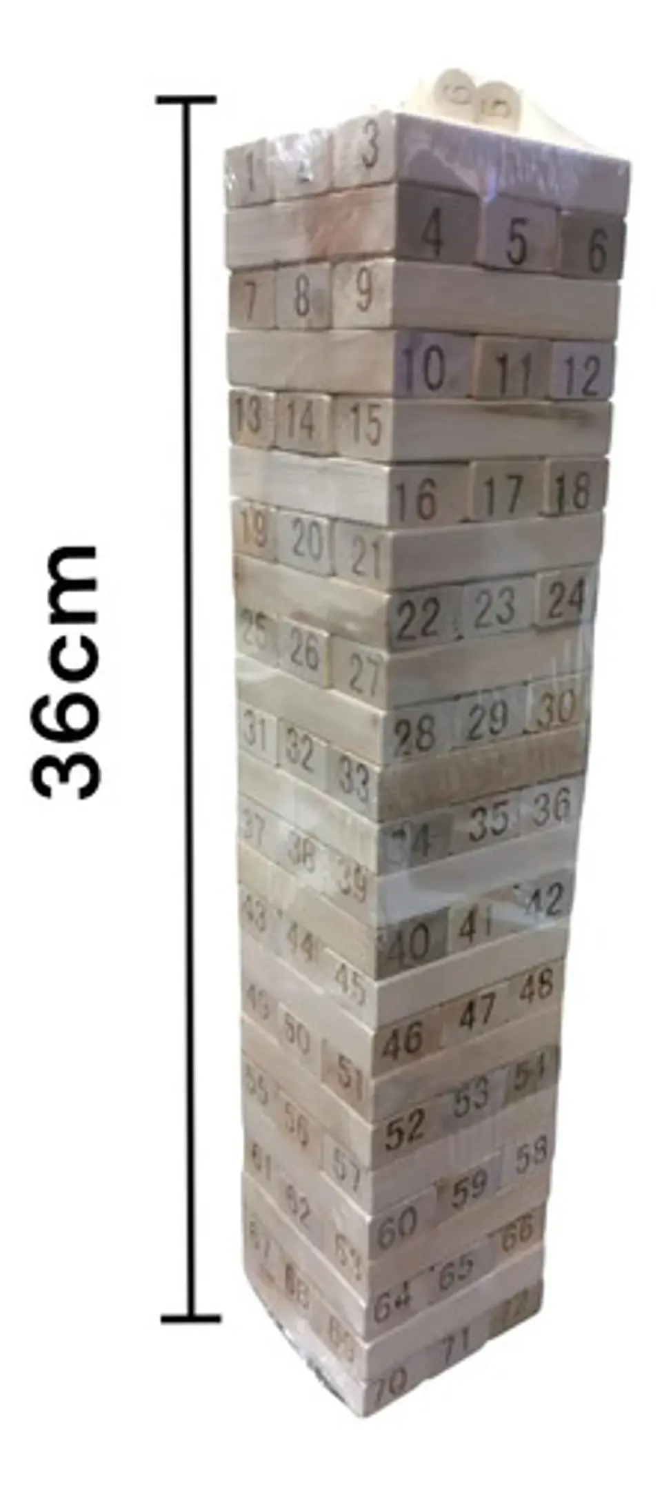 Juego Torre Madera Bloques Mazis 72 Pc Colores Numeros Dados 8