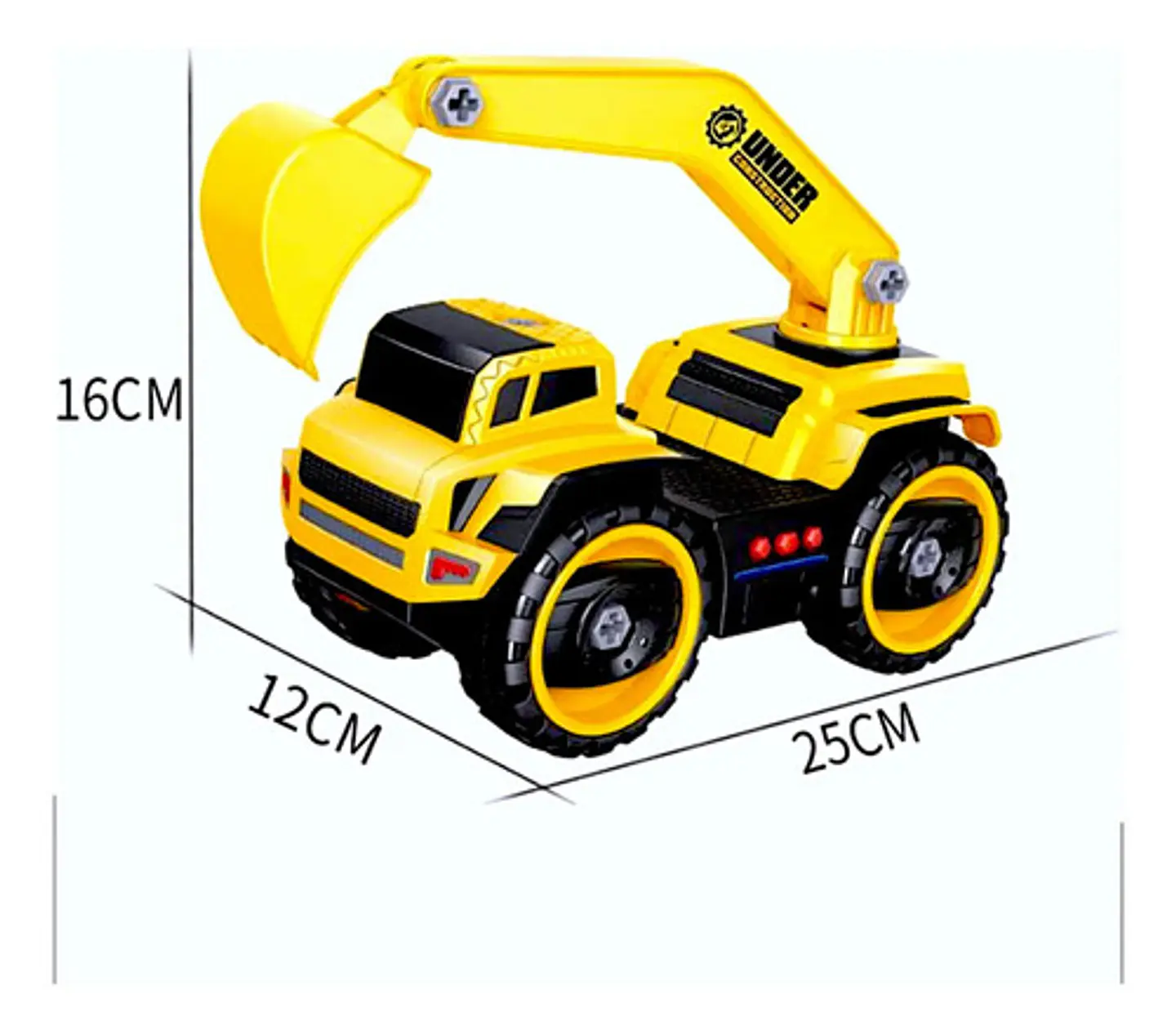 Excavadora City Truck Amarilla Con Luces Y Sonido Amarillo 4