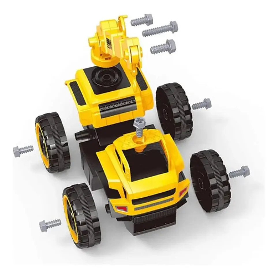 Excavadora City Truck Amarilla Con Luces Y Sonido Amarillo 7
