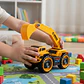 Excavadora City Truck Amarilla Con Luces Y Sonido Amarillo - Miniatura 9