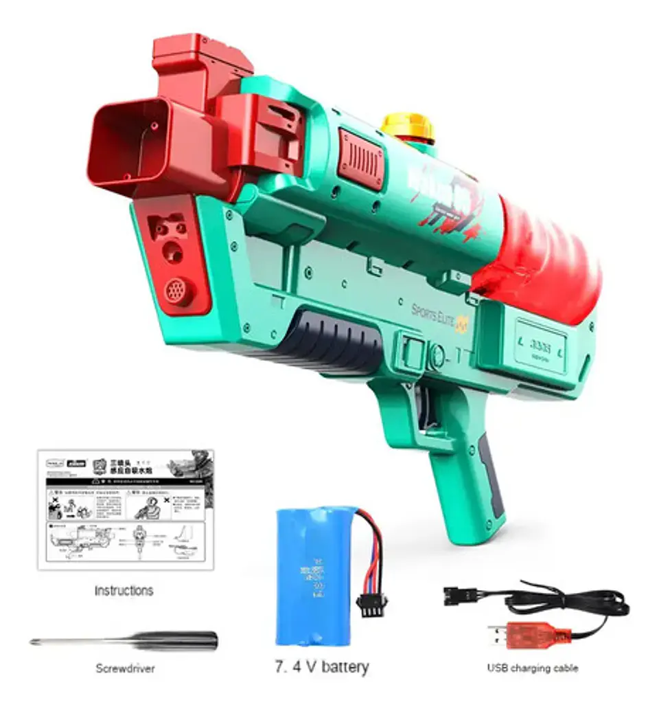 Pistola Lanzador Agua Juguete Automatica Regalo Playa Piscin 4