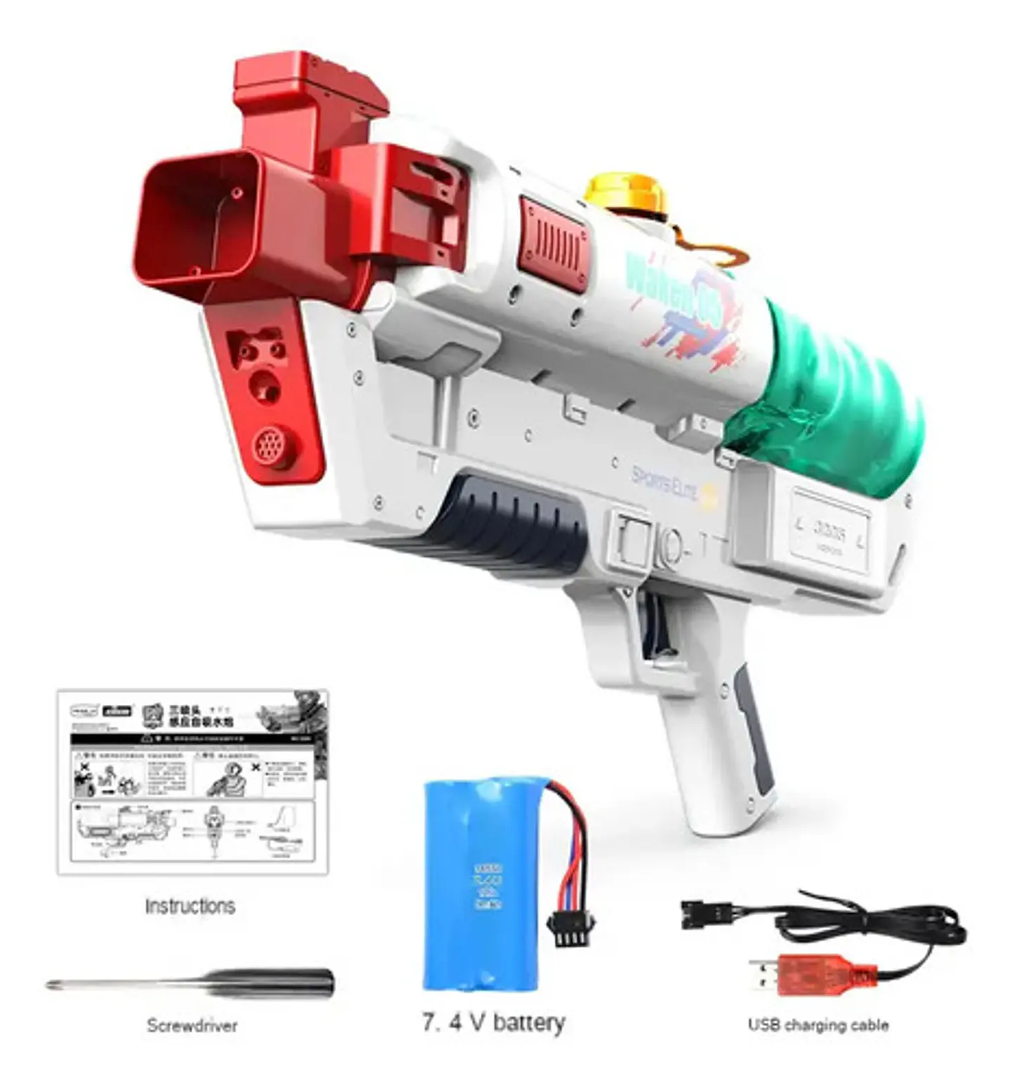 Pistola Lanzador Agua Juguete Automatica Regalo Playa Piscin 6