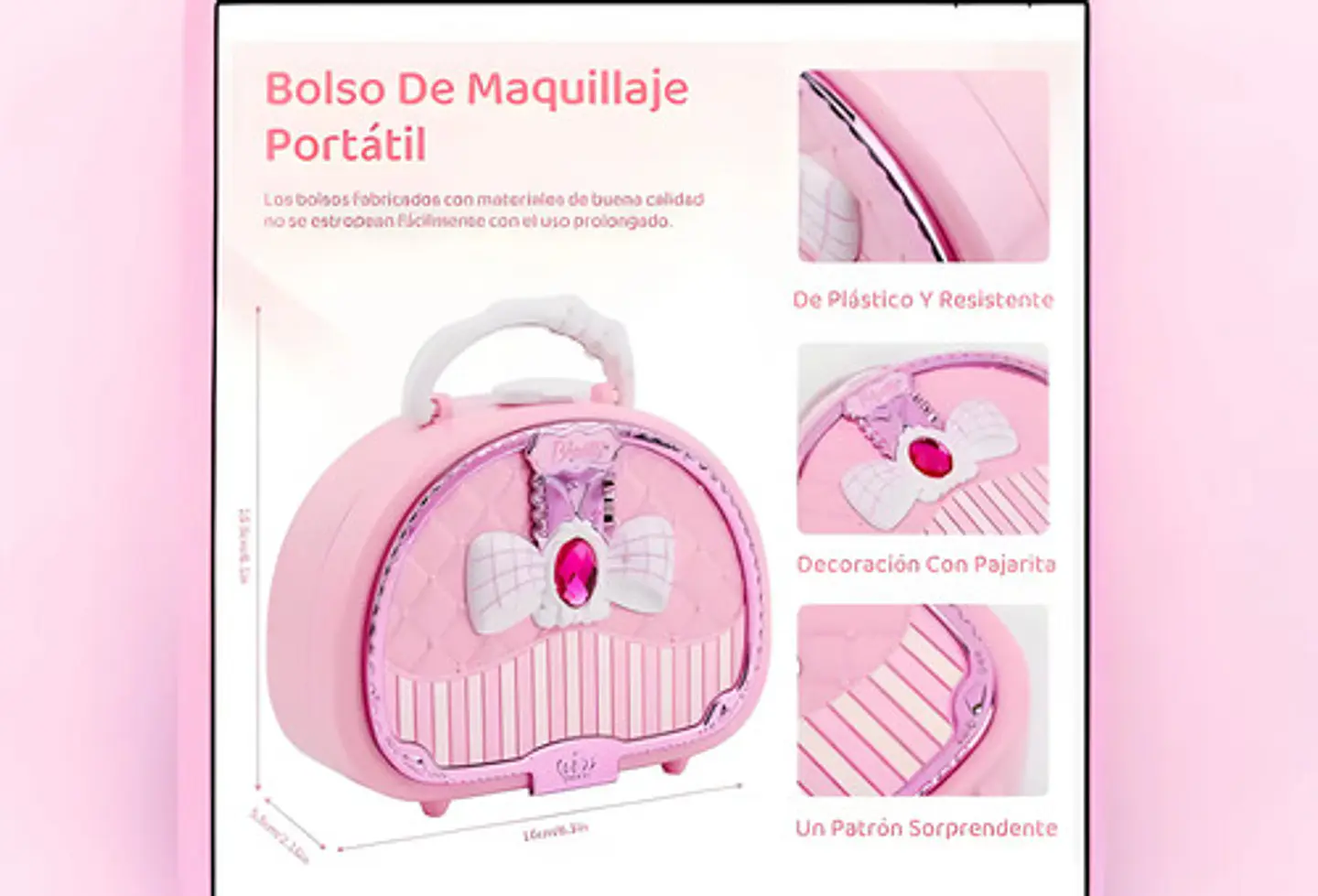 Kit De Maquillaje Infantil Maleta Neceser Para  Niñas 3