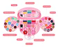 Kit De Maquillaje Infantil Maleta Neceser Para  Niñas - Miniatura 5