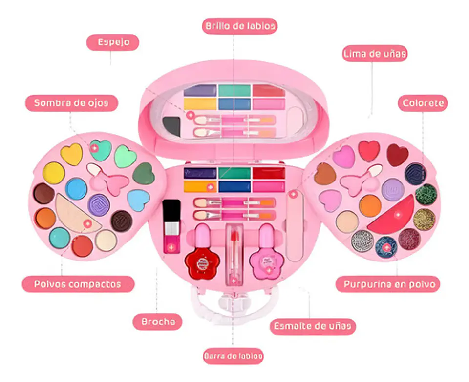Kit De Maquillaje Infantil Maleta Neceser Para  Niñas 5