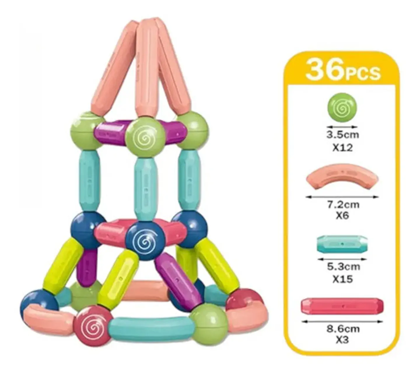 Juguete Construccion Bloques Logicos Magneticos Stem Niños 3