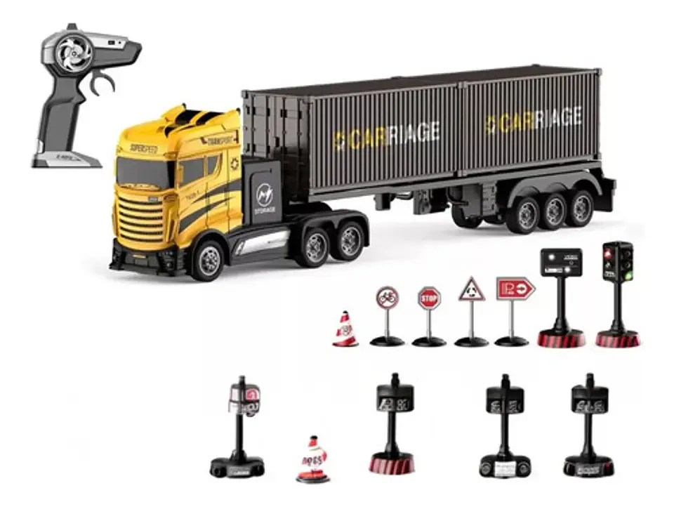 Camion Niños Control Remoto Juguete Escala 1:16 Tractomula 1