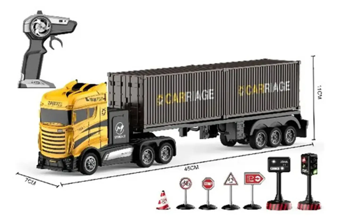 Camion Niños Control Remoto Juguete Escala 1:16 Tractomula 2