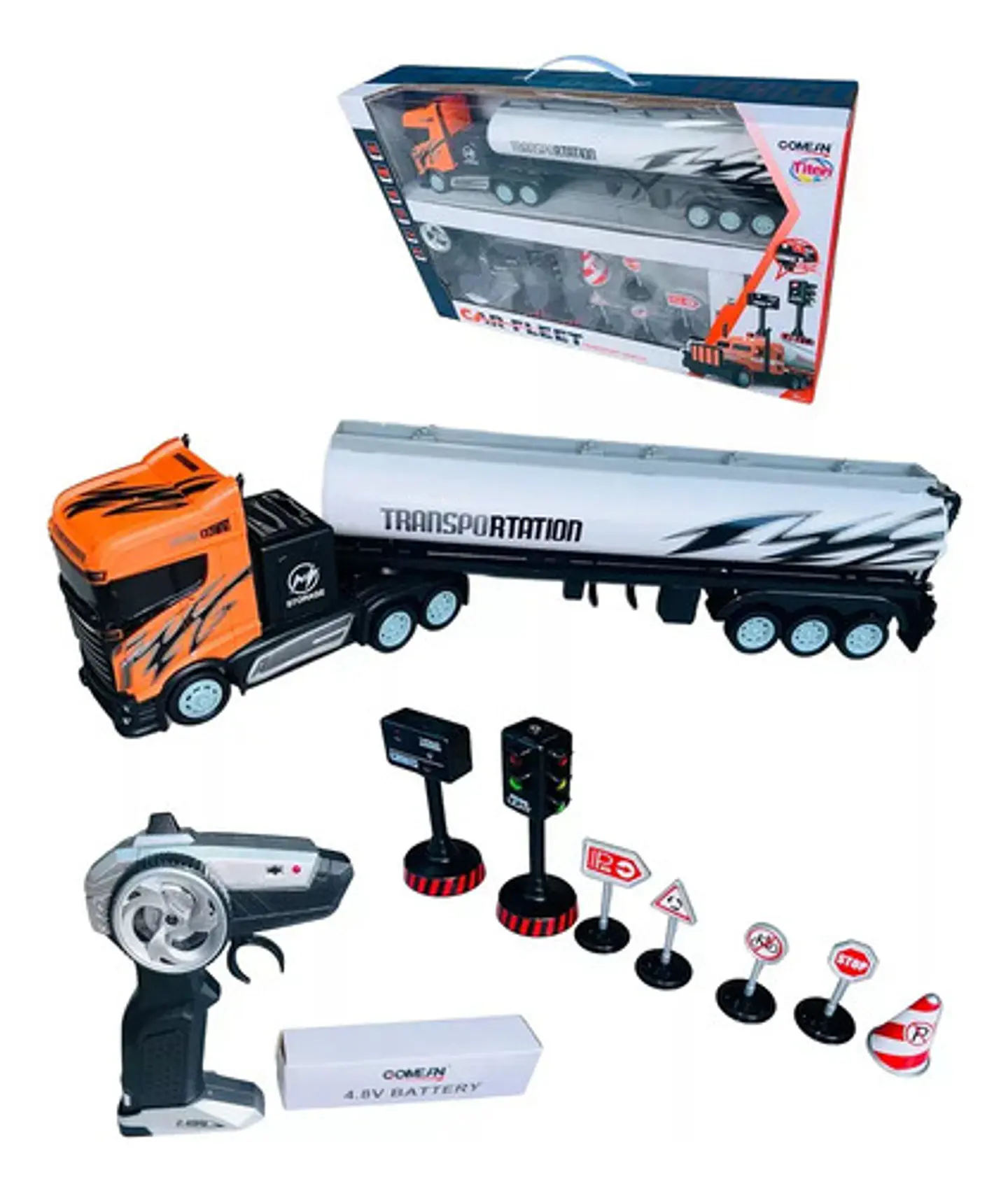 Camion Niños Control Remoto Juguete Escala 1:16 Tractomula 8