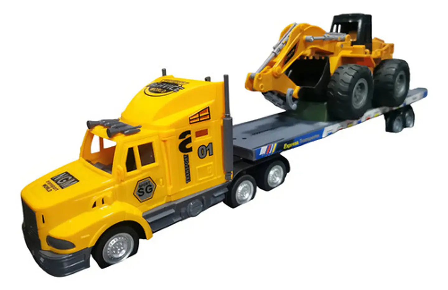 Camión Control Remoto Cadi Retroexcavadora Amarillo Infantil 10 Km/h 2