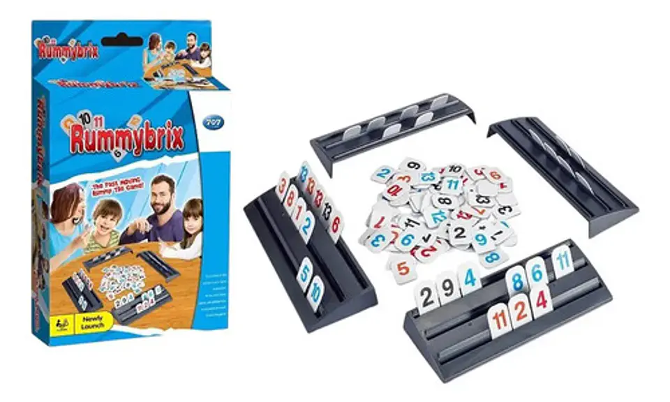 Mini Juego Mesa Clasico Logica Rummy Dim:19x15x4 1