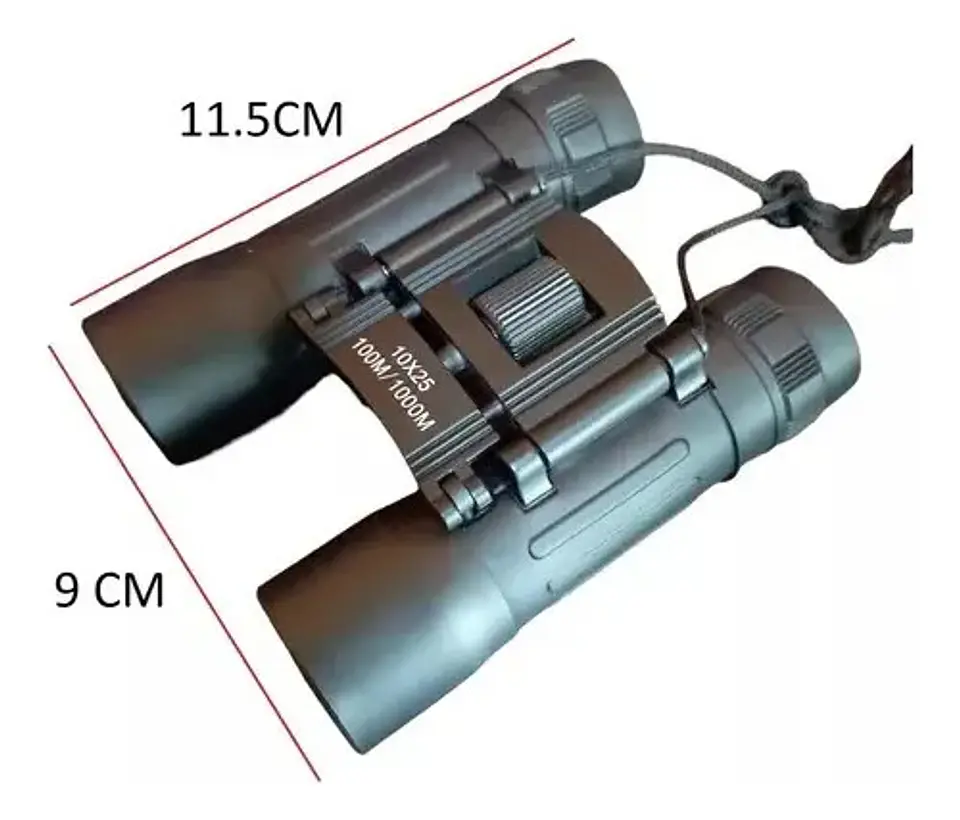 Mini Binoculares Outdoor 10 X 25 Con Estuche Color Negro 2
