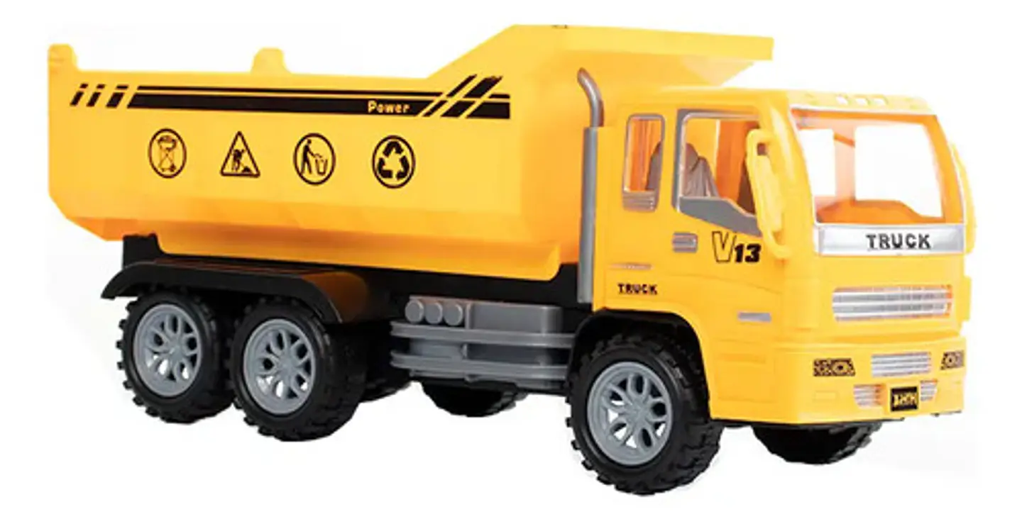 Camión Constructor Volqueta Retro Gr Fricción Niños Plástico Color Amarillo Personaje Volqueta 2086 2