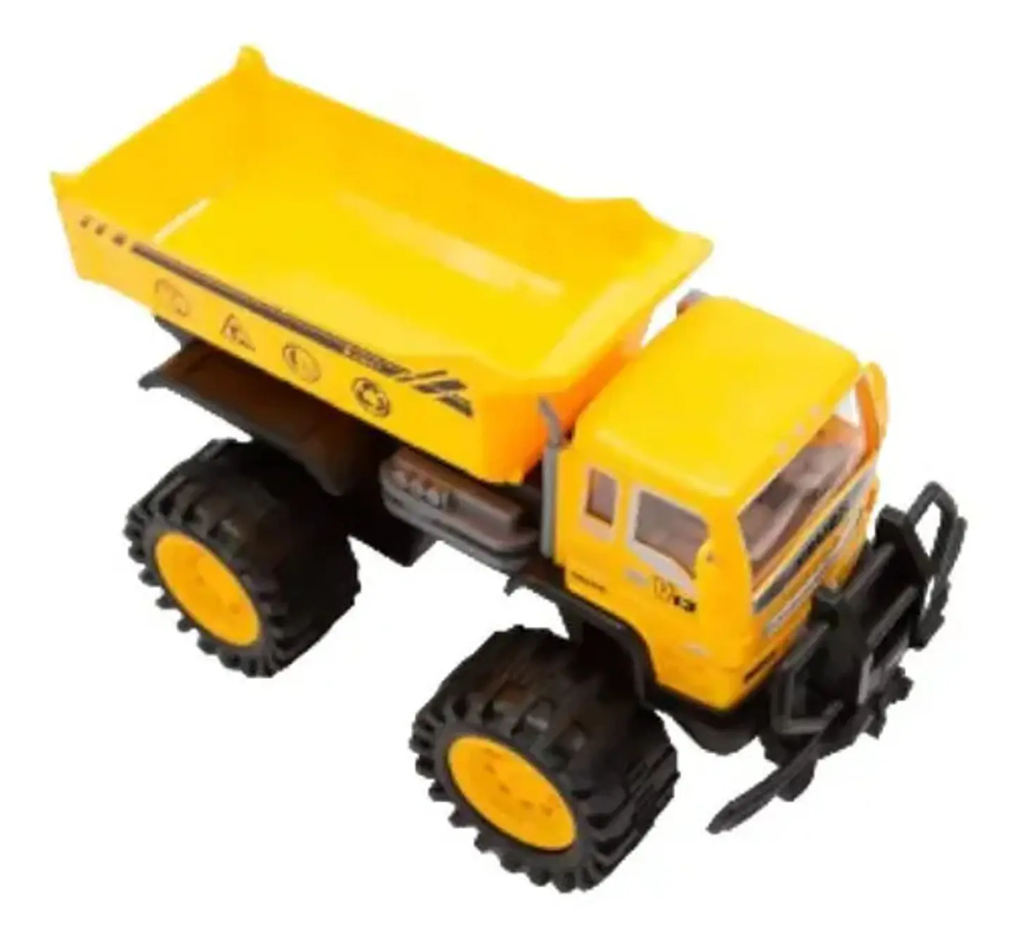 Camión Constructor Volqueta Retro Gr Fricción Niños Plástico Color Amarillo Personaje Volqueta 2086 3