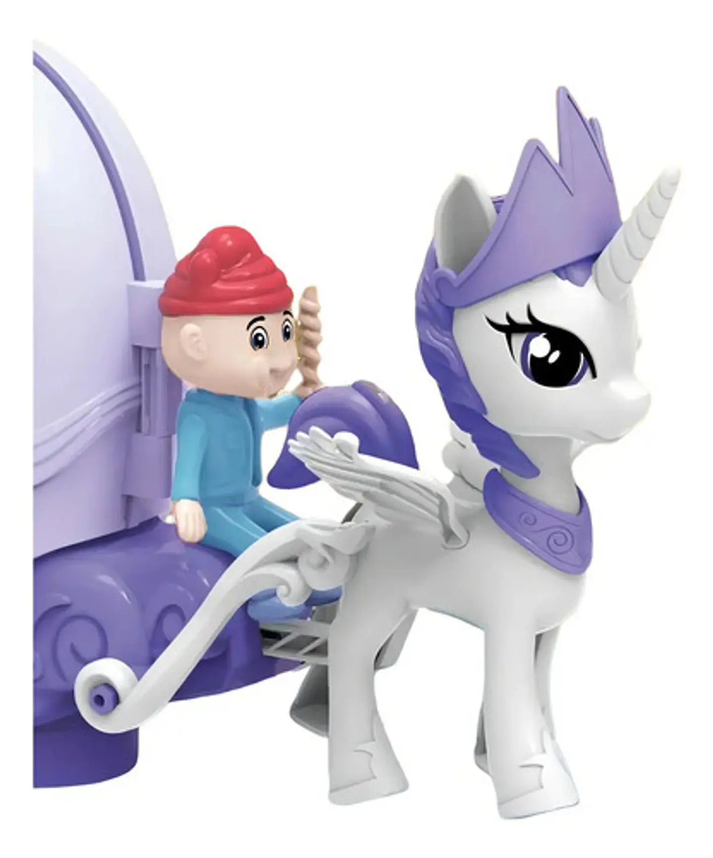 Carruaje Unicornio Hualian Juguete Niños Luces Sonido Movimiento Lila 2