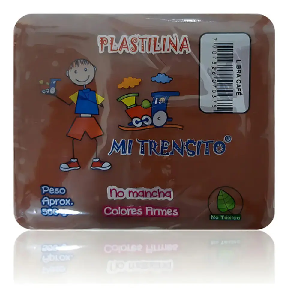 Plastilina Mi Trensito Libra 500g Café Blanco Azul Amarillo Suave No Tóxica 1