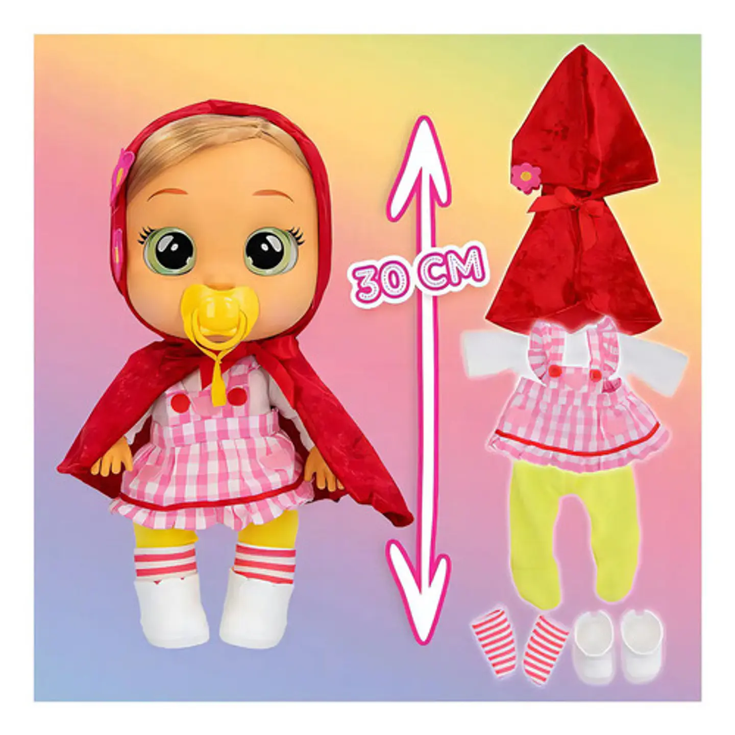 Muñeca Cry Babies Storyland Scarlet -bebes Llorones Con Pelo 2