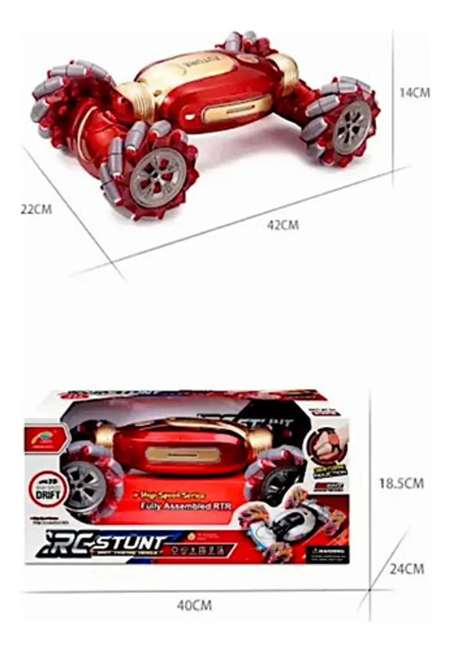 Vehículo Todoterreno Radiocontrol Twist 4x4 Juguete Rc Stunt 4