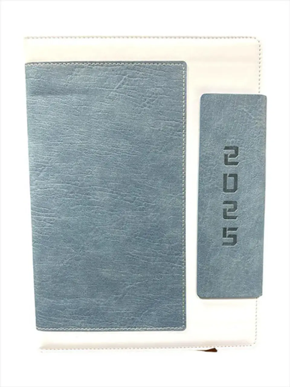 Agenda Broche Magnetico Grande Organizadora 2025 Portada Gris Blanca 1