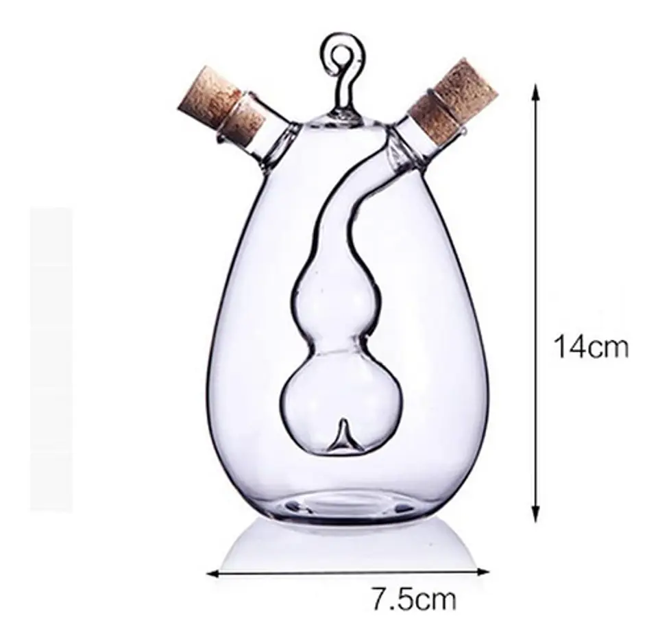 Cocina Vinagre De Aceite Jarra Botella Borosilicato 350ml 5