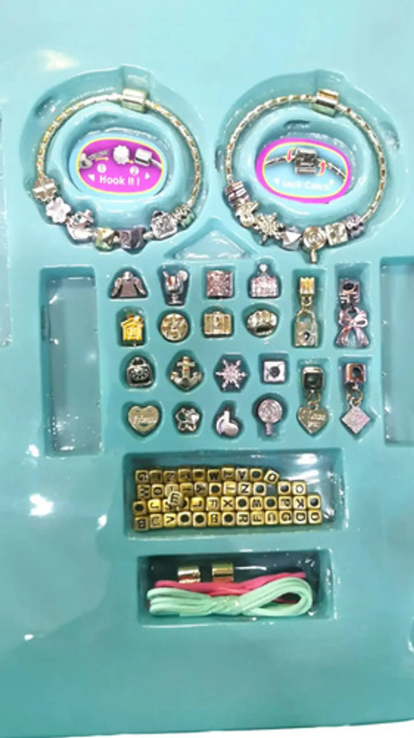 Set Infantil Bisuteria Joyería Charm Dijes Pandor Pulseras 3