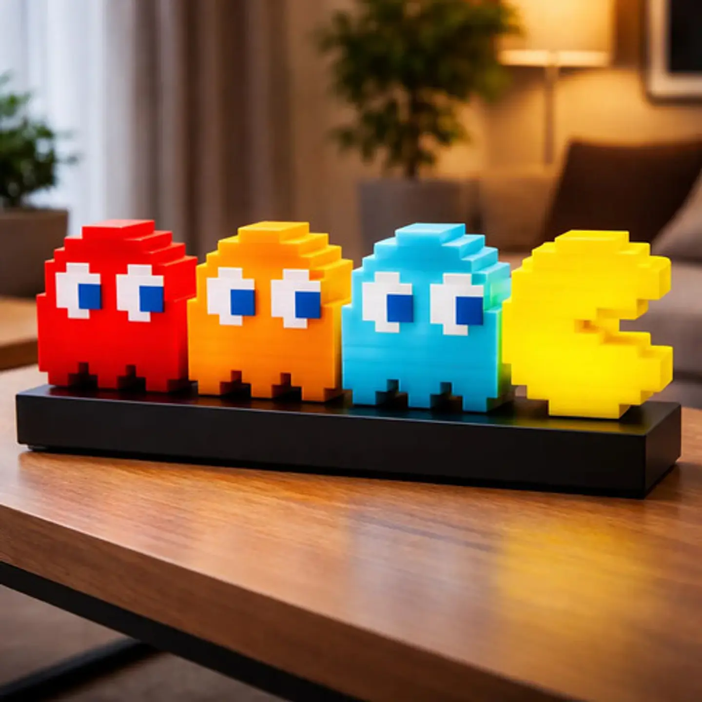 Lampara Pac-man Control De Sonido Colorido Luz Nocturna Usb 1