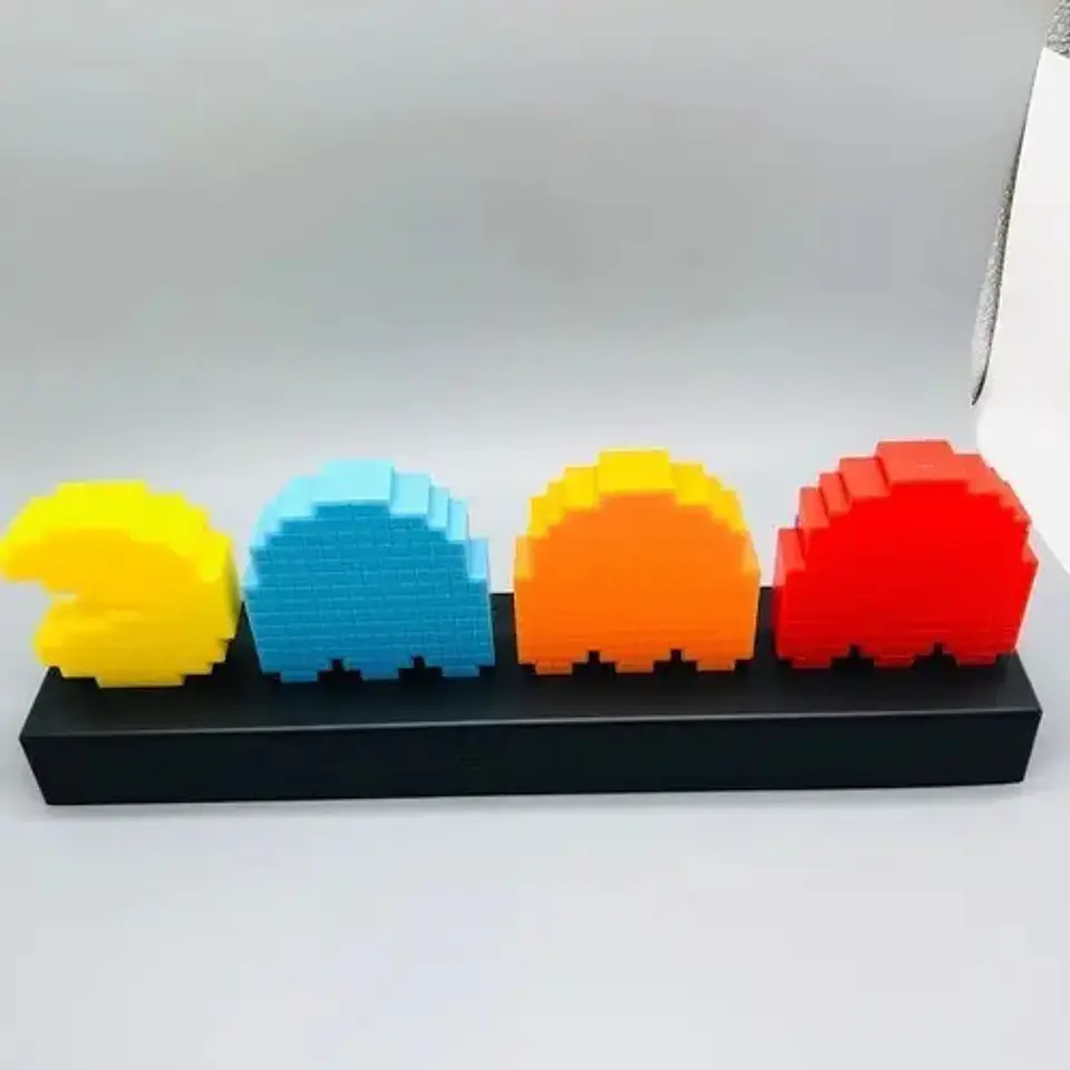Lampara Pac-man Control De Sonido Colorido Luz Nocturna Usb 5