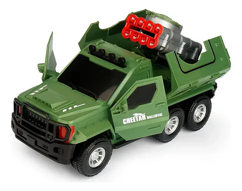 Carro Militar Juguete Tanqueta Lanza Disco Verde Musgo Con Luces Y Sonido Tanqueta-verde