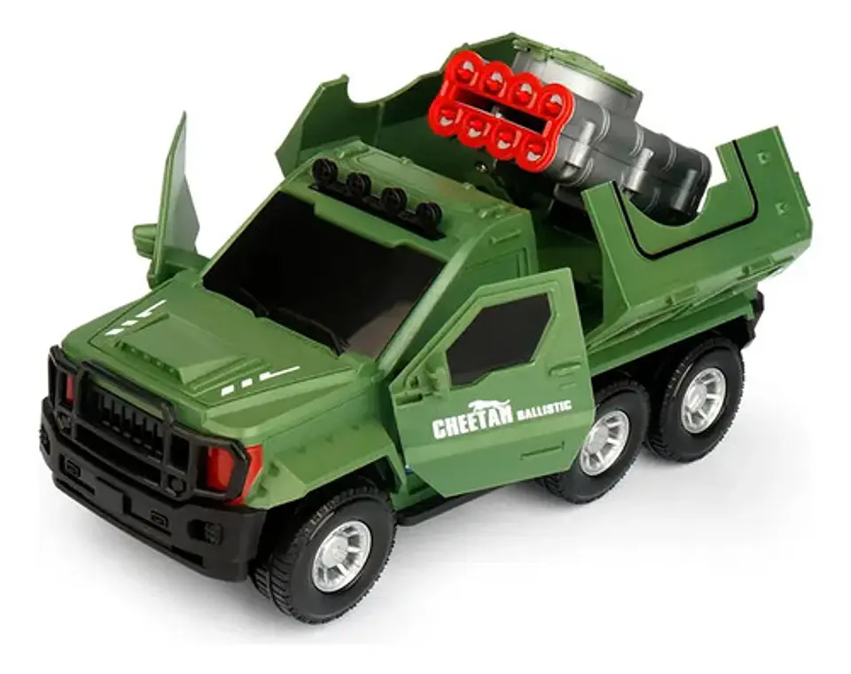 Carro Militar Juguete Tanqueta Lanza Disco Verde Musgo Con Luces Y Sonido Tanqueta-verde 1