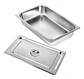 Azafate 1/2 Gn 32.5x26.5x10cm Acero Inoxidable Con Tapa Azafate 26.5cm - Miniatura 3