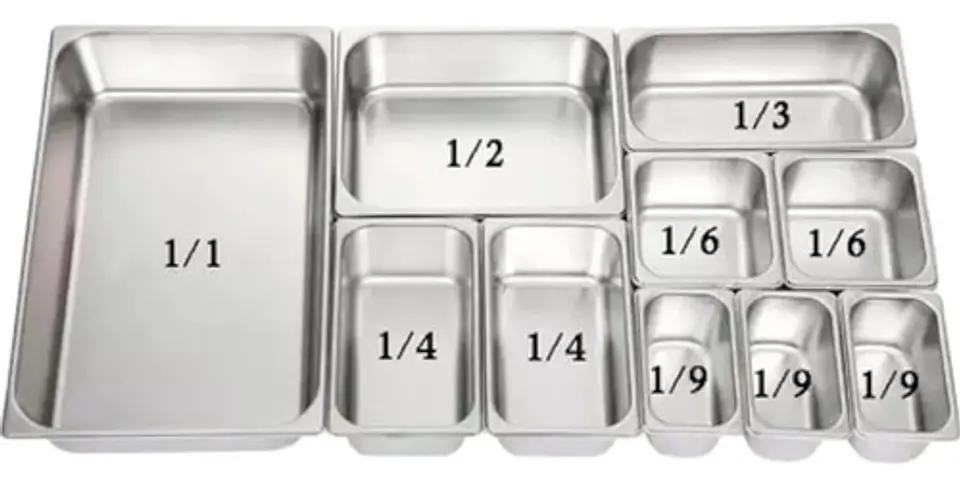 Azafate 1/2 Gn 32.5x26.5x10cm Acero Inoxidable Con Tapa Azafate 26.5cm 4