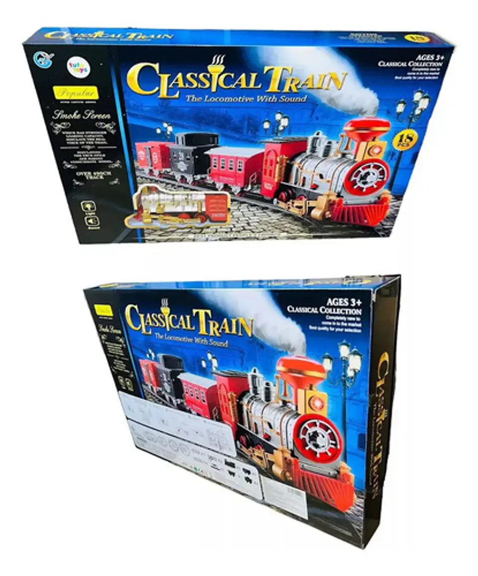 Tren Clásico Navideño Con Luces, Sonidos Y Vapor 3