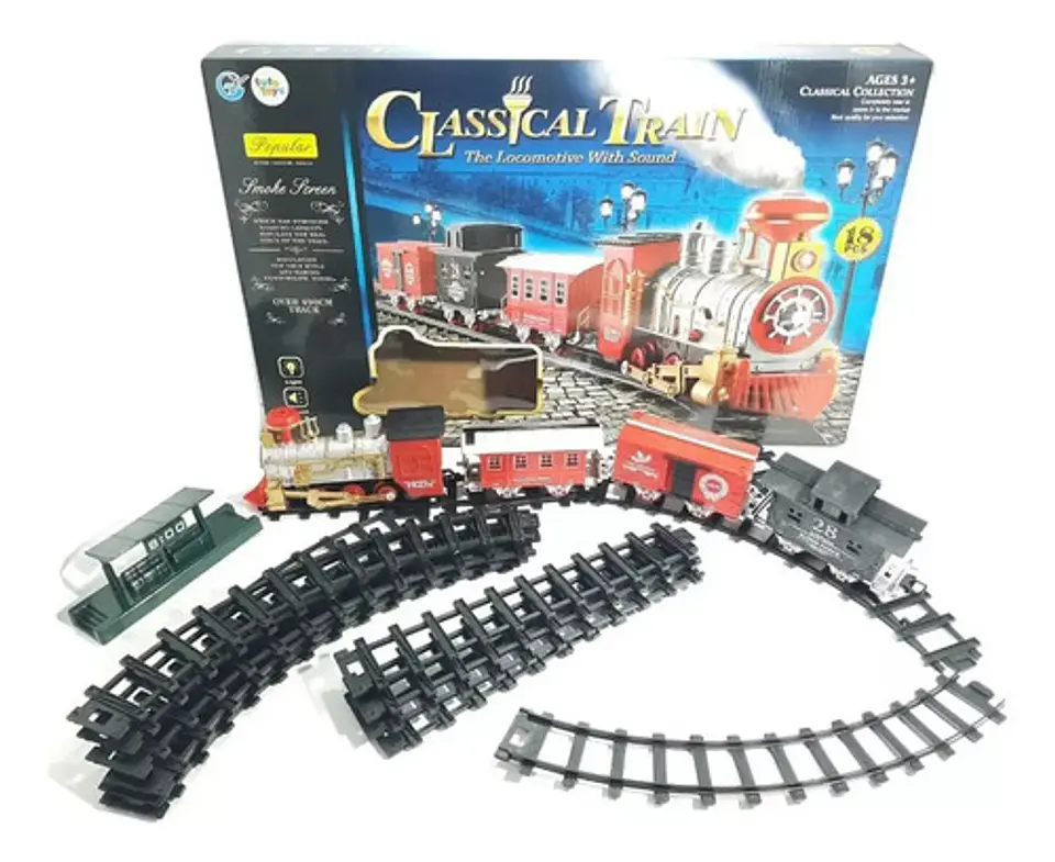 Tren Clásico Navideño Con Luces, Sonidos Y Vapor 4