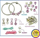 Set Infantil Niñas Juego Armar Crear Pulseras Dijes - Miniatura 4