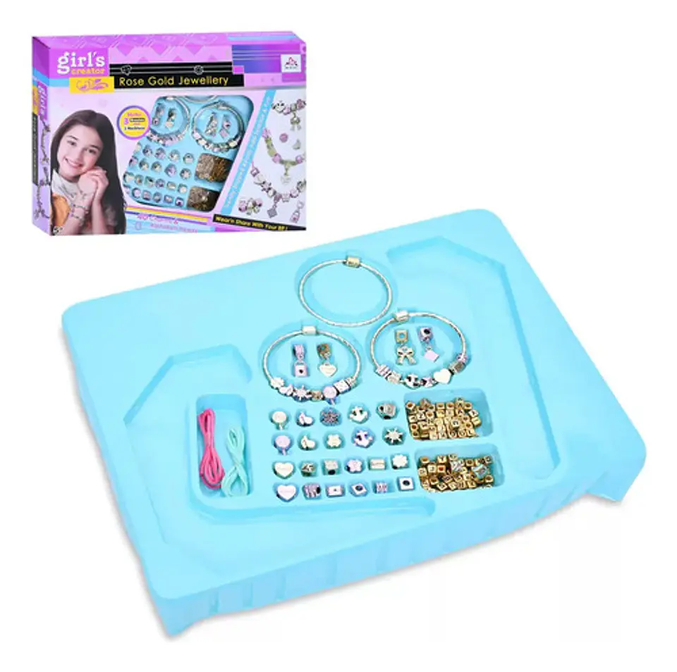 Set Infantil Niñas Juego Armar Crear Pulseras Dijes 6