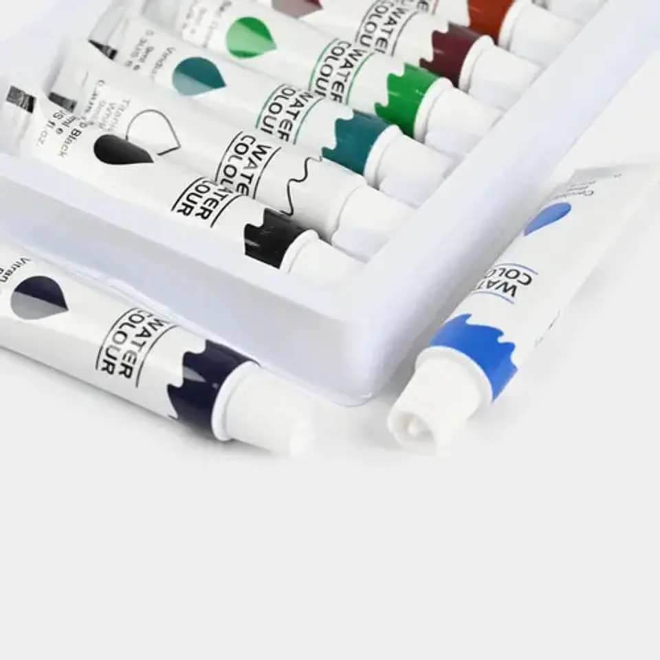 Paleta De Pintura 12 Pcs Óleos Y Acuarelas Draw 12 Ml Multicolor Modelo F1801 2