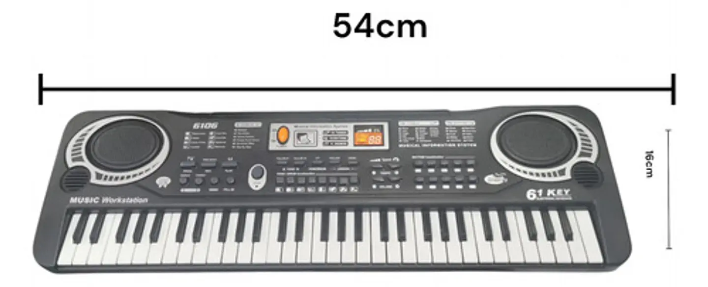 Organeta Piano Musical Niños Niñas 61 Teclas Microfono Color Rosa 5