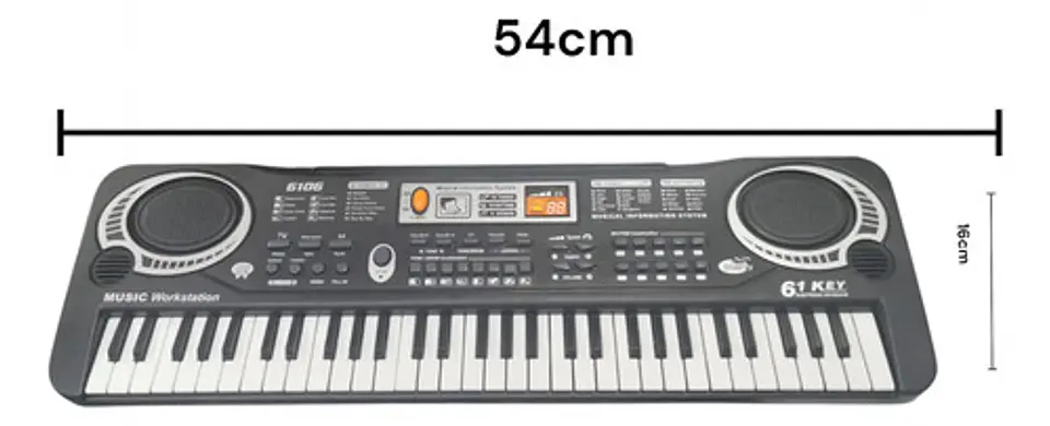 Organeta Piano Musical Niños Niñas 61 Teclas Microfono Color Rosa 5