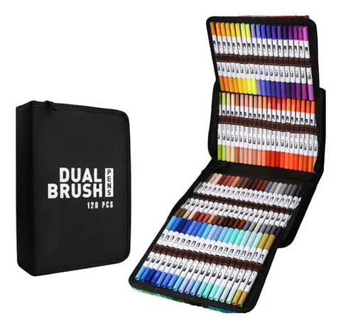 Marcadores De Punta De Pincel Artistas,120 Pcs Rotuladores